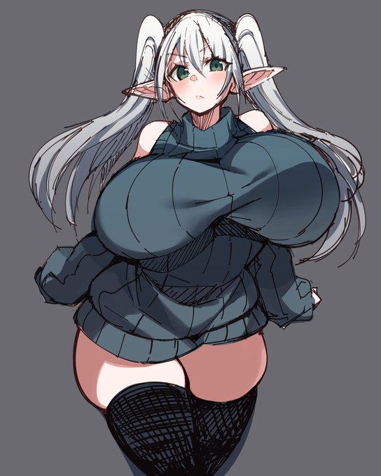 乳でかエルフ
むに工房さんの影響受けつつ練習 