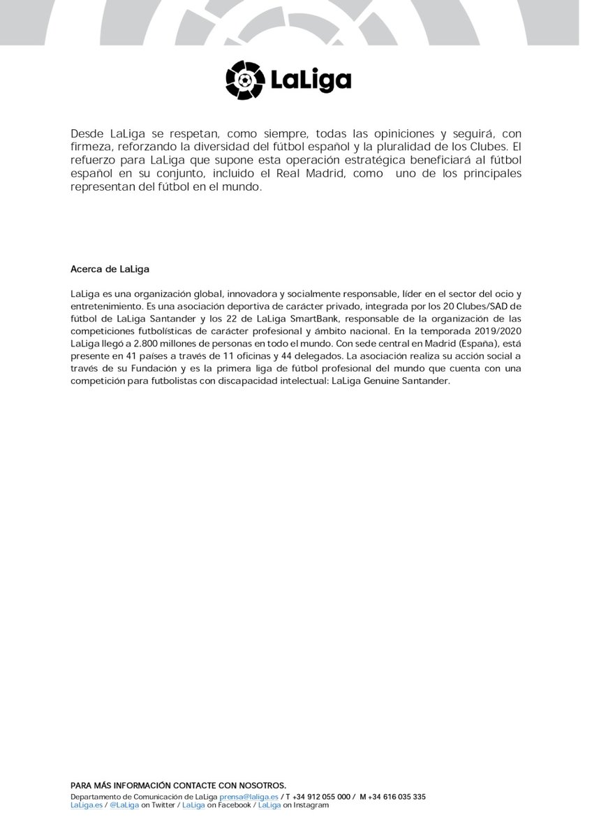 Javier Tebas Medrano tweet media