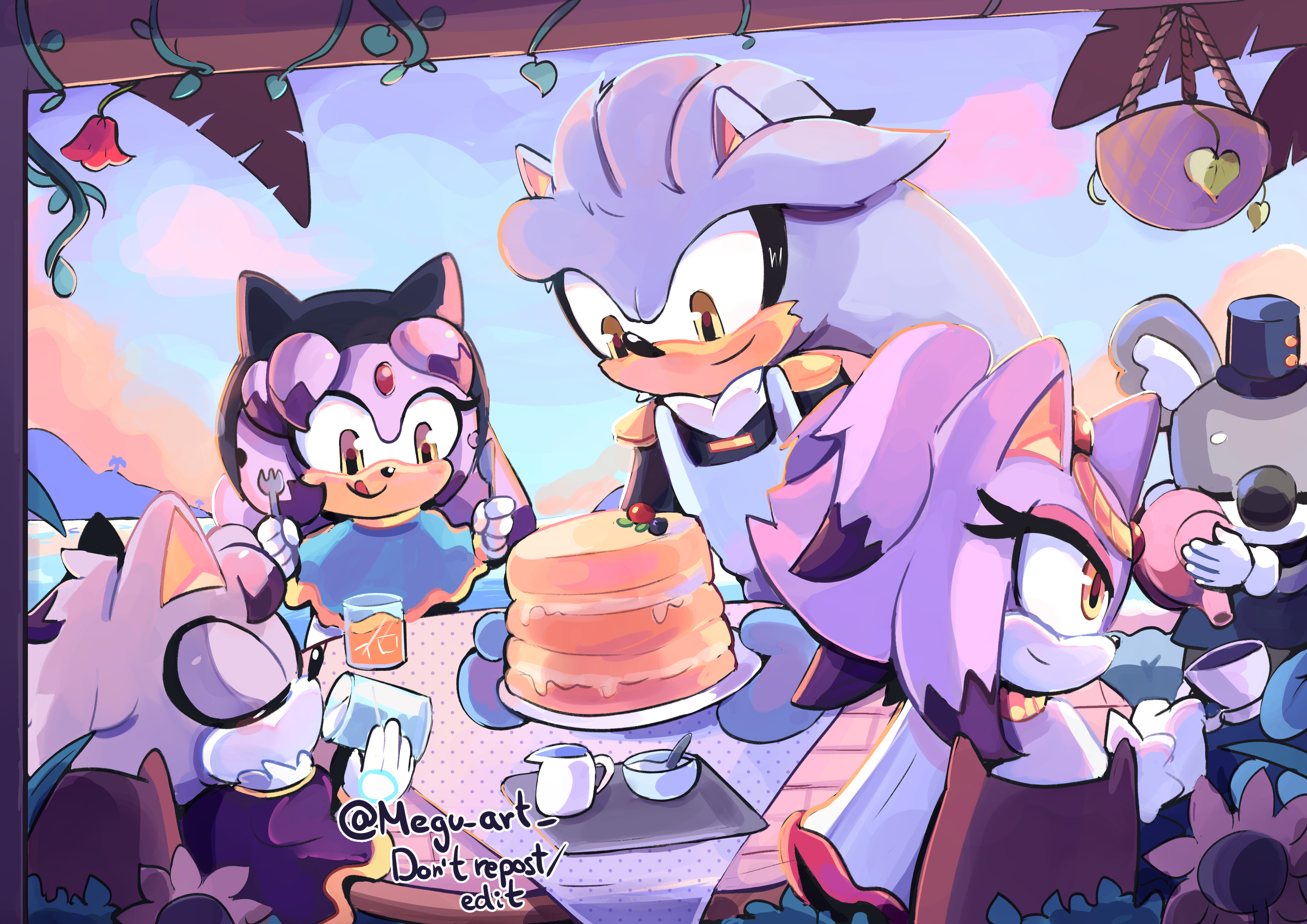 Megu on X: Sonamy/ Silvaze week day 4: Future Two kinds of families 🍝  (Click to see the full drawings!) #SonamySilvazeweek2021   / X