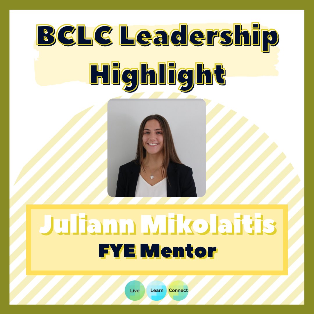 UConn_BCLC's tweet photo. Meet one of our incoming FYE Mentors for the 2021-2022 school year, Juliann! https://t.co/jOYJMLX27m