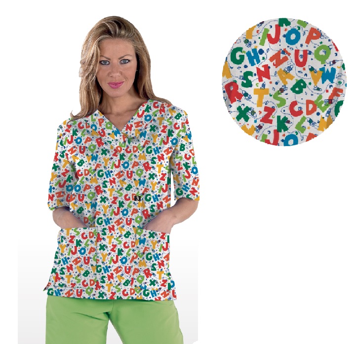 CASACA MOD GRANADA. 
Casaca unisex cerrada,de cuello pico y  manga corta.
Con dos bolsillos en la parte inferior y aberturas laterales.
Fácil planchado, secado rápido, antibacterias y repele los pelos.
Composición:100% poliester.
Disponible en una amplia variedad de estampados.