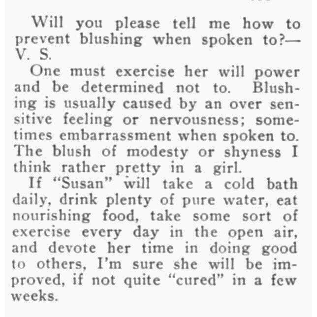 UtahRecorded's tweet photo. Being a teenager is the worst, even in 1911. The Girl-Queries advice column was here to help navigate all the early-20th century teenage woes. Feel free to apply this 110 year old advice to your 21st century social stresses like… https://t.co/dJT5oMwRtl