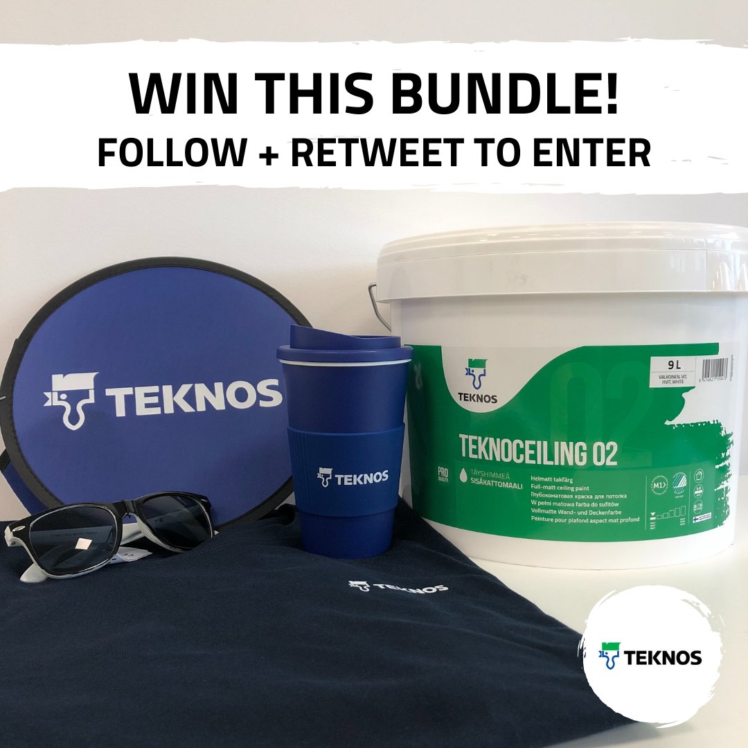 TeknosGBI's tweet image. GIVEAWAY TIME! - Follow and retweet to enter! 💥

...and you could win this awesome Teknos bundle!

Teknoceiling 02 - 9 litres ✅
Teknos travel mug ✅
Teknos sunglasses ✅
Teknos t-shirt ✅
Teknos frisbee ✅

Competition closes 09/08/21

PS: Go to our Insta to get more entries!