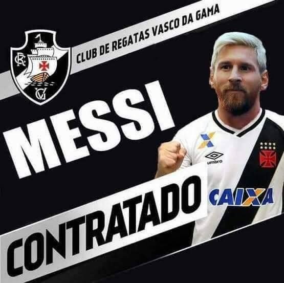 danico22. on X: messi é do vasco inclusive o atleta argentino ja posa com  a camisa do clube.  / X