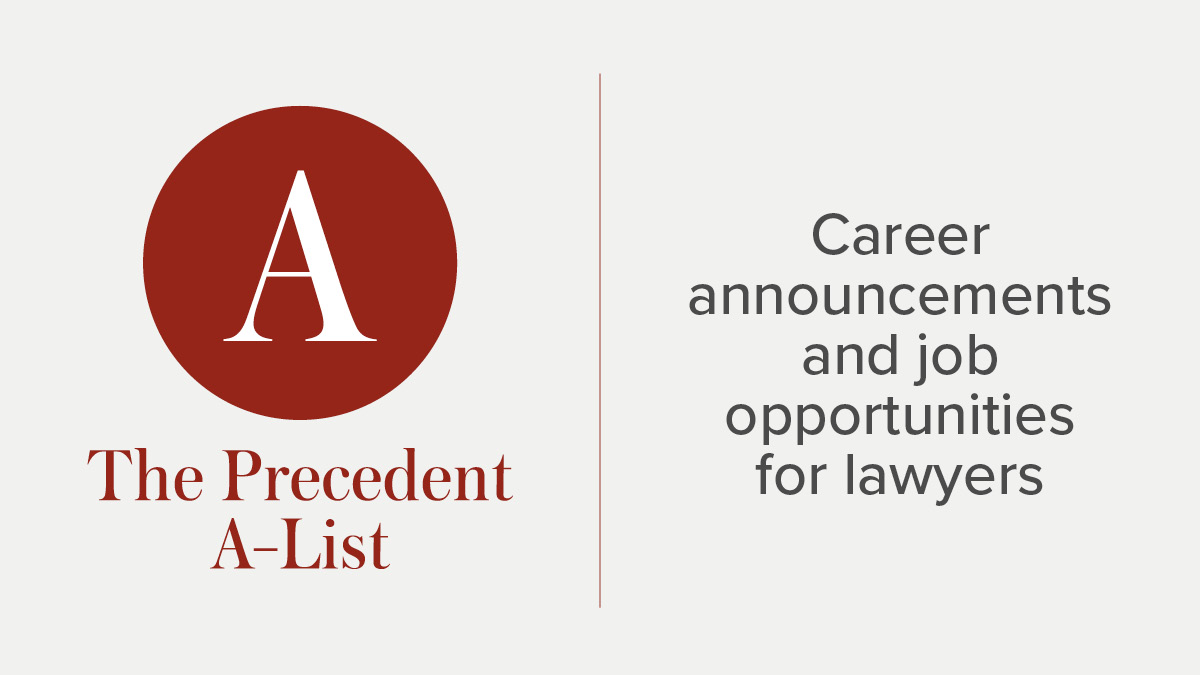 Are you a lawyer looking for a career change? Follow <a href="/PrecedentAList/">The Precedent A-List</a>, where Canada’s top law firms and leading corporations promote their latest job openings.