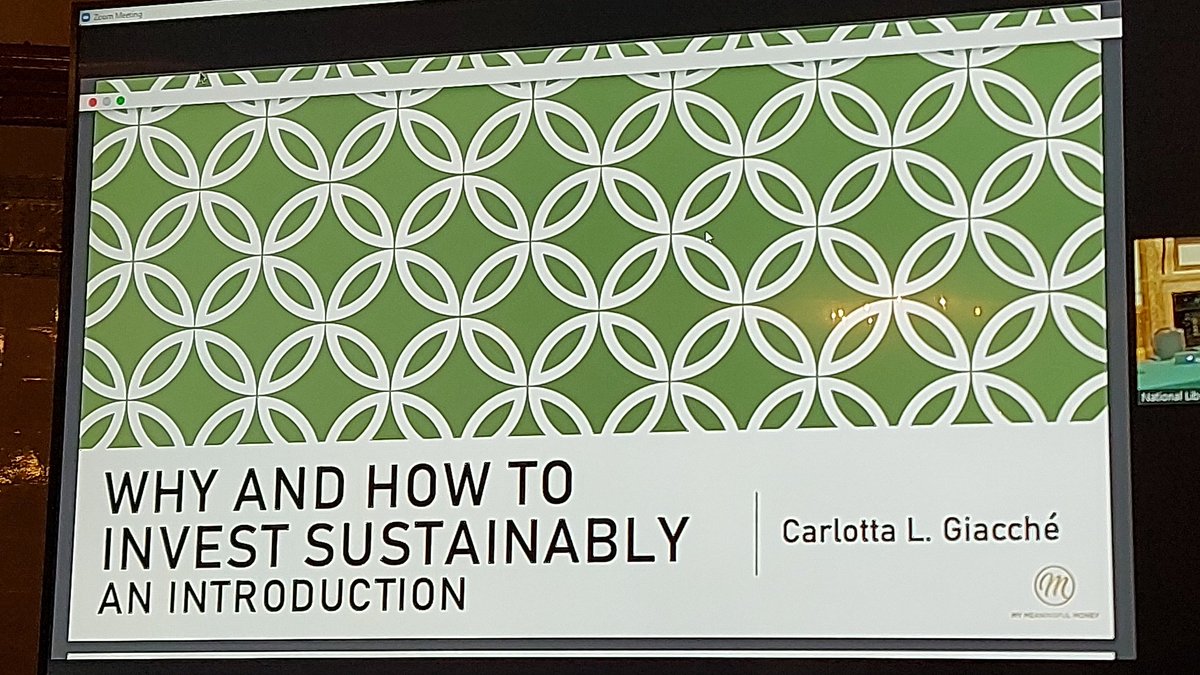 willdickson1's tweet photo. Getting ready for our latest event. Starting soon online and in person on "Why and how to invest sustainably" by @CarlottaGiacche 

#sustainability #greenfinance #sustainableinvestment #esg #sustainfor https://t.co/JW36nG7NZB