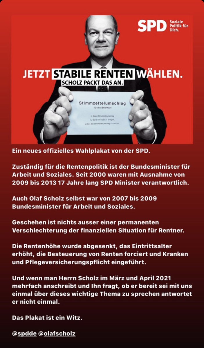 Bratwurstolaf ahoi 🏴‍☠️ 
@OlafScholz @spdbt #SPD #versager #spdverhindern #Rente #Bratwurst 
Quelle: Waikiki5800 Instagram