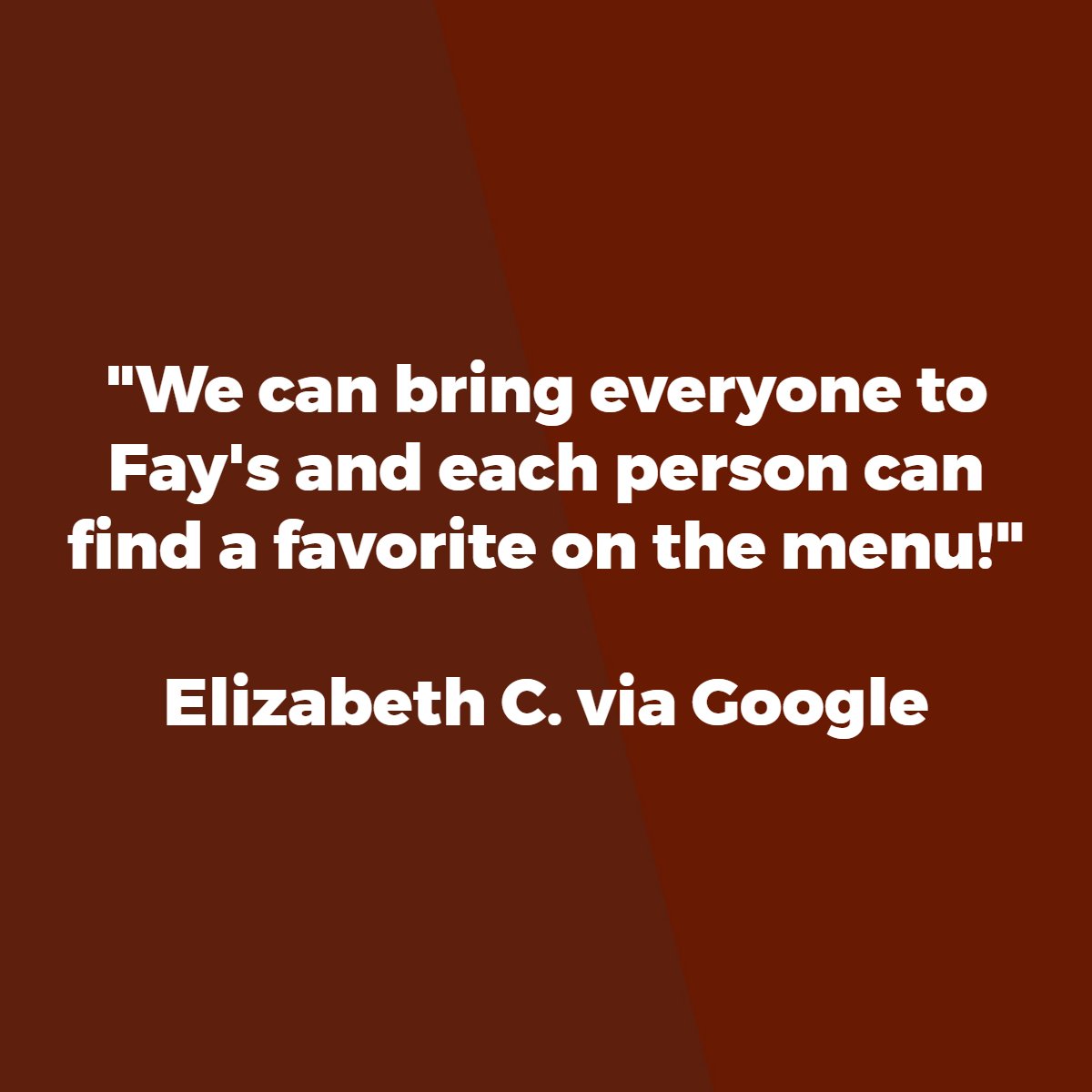 FaysRestaurant's tweet photo. There's something for everyone! Visit our website to check out our menu: https://t.co/H9jMg9TteI. https://t.co/3LmqIEXkvG