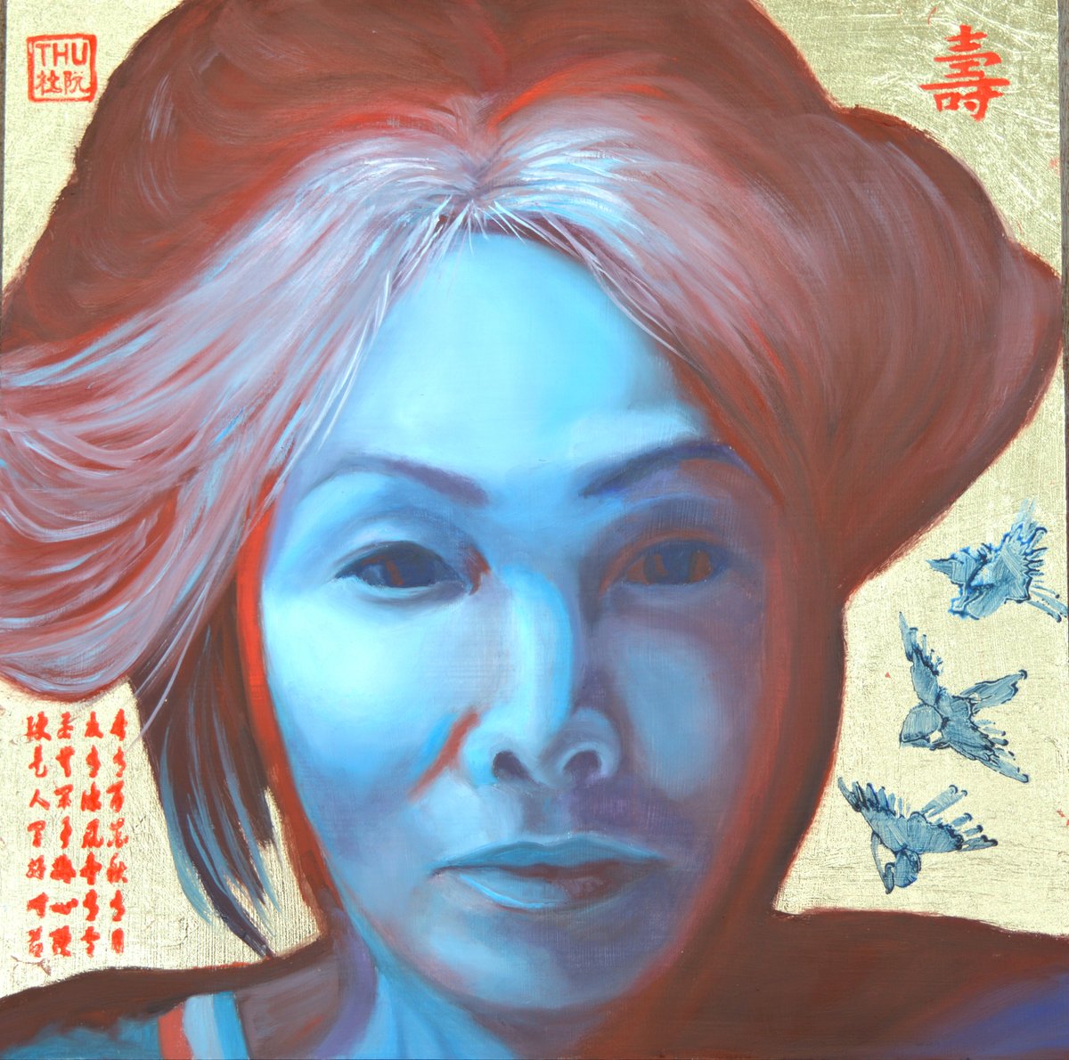 Thu_Nguyen's tweet photo. Portrait in Blue, oil and 24 kt gold leaf on aluminum panel, image size 12 x 12 inches, frame size 17 x 17 inches.
"Hauntingly beautiful!"
Kevin Orlando Lau
available exclusively at:
https://t.co/z4oYzlAgYP
for only $800 plus Free Domestic Shipping
#blueportrait https://t.co/p7qgx5wpUV