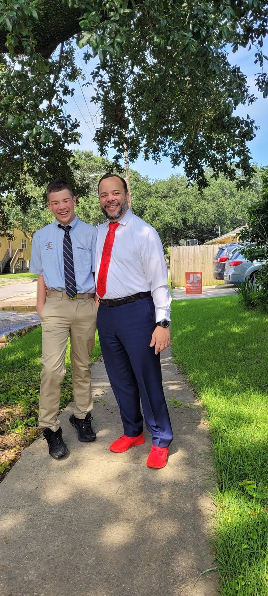 JPMorrell's tweet photo. Can't believe how big this kid is getting!

Jude starts school on Monday &amp; we've had the talk . . .

#wearyourmask talk! (Geez!) 

He's #vaxxed💉 BUT his younger siblings aren't yet able.

Our kids will be wearing their 😷 to protect themselves &amp; others.

 #fightthespread #NOLA ! https://t.co/iHpAjK35yA
