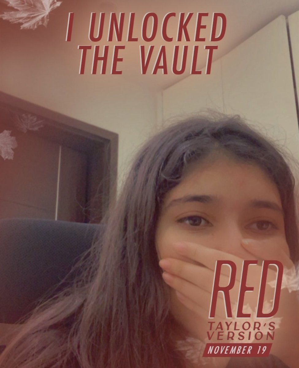 evermorera13's tweet photo. @taylorswift13 TAYLORORR #iunlockedthevault TOO!!! THANK YOU FOR MAKING THIS SO MUCH FUN FOR US I DIDNT THINK I COULD BE MORE EXCITED FOR #RedTaylorsVersion BUT I AM NOW I LOVE U https://t.co/dG3Sm8pQAt