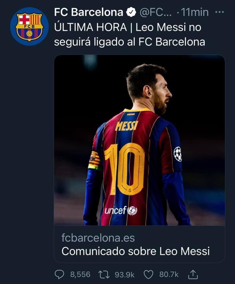 RodriRoblez's tweet photo. ¡Sálganse de Twitter, quiero estar solo! 😭😭 ¡¡ SE VA MESSI !! https://t.co/eWTaQSF7vF