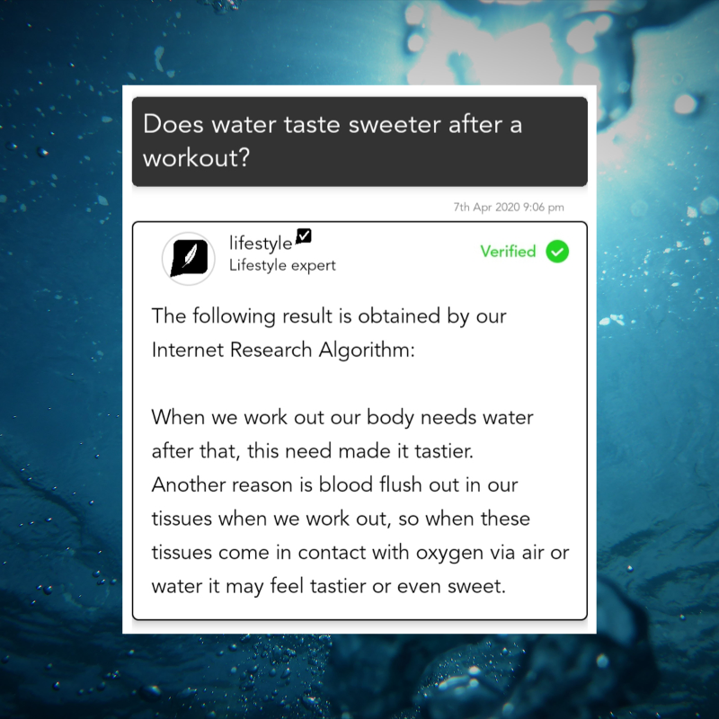 Candider_'s tweet photo. Water takes one step closer to juice after a workout 😮

Ask more questions like this on Candider app - https://t.co/w2U4Tdjuqi

#workout #water #h2o #river #sweet #tastebuds #TasteReal #tasteofindia https://t.co/KEDCeNzmrE