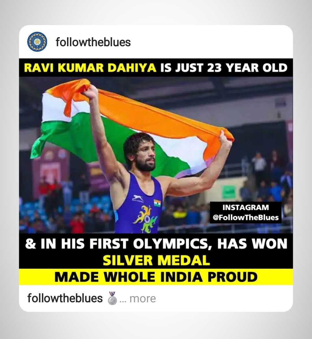 LuteSushil's tweet photo. Second silver🥈 in India's Olympic account. Thank you! Ravi Kumar Dahiya for making India proud. 🇮🇳
#TeamIndia #CheerForIndia #Tokyo2020 #Olympics #TokyoOlympics #RaviKumar #Wrestling #India https://t.co/Q7MEaZWzJj