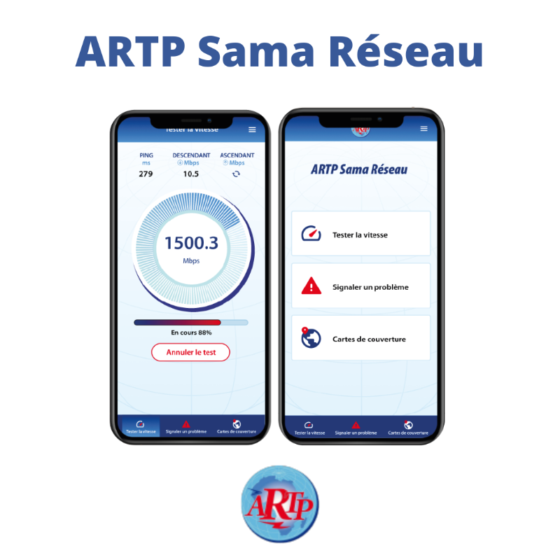 mouhammadciss's tweet photo. J'ai découvert l'application ARTP Sama Réseau qui permet de tester le débit de connexion internet mobile et Wifi, vérifier la couverture des réseaux mobiles disponibles et signaler un problème à l'ARTP. Une app intuitive dispo sur ios et en web app ici: https://t.co/i391deUDon 👌🏾