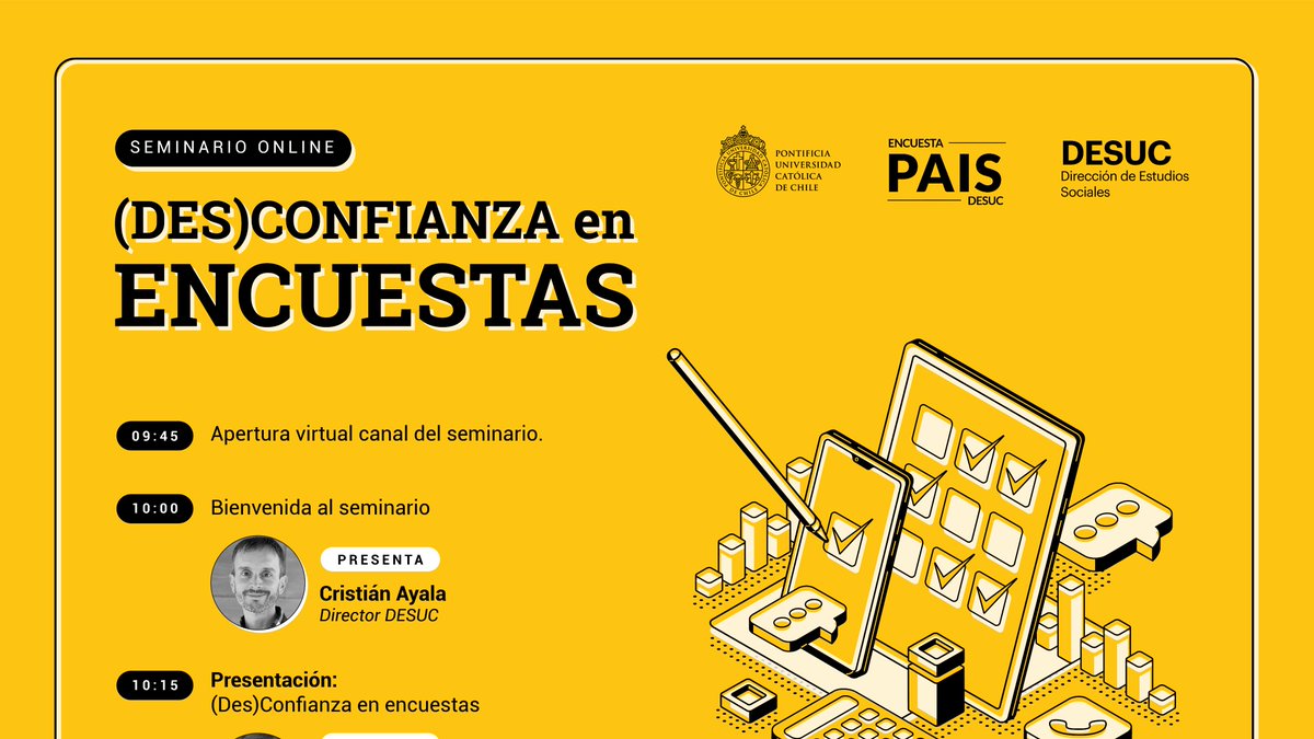 ¿Muchas encuestas? ¿Pocas encuestas? ¿Por qué a mi nunca me han encuestado? El 11-08/10:00 hrs. conversaremos sobre la confianza en encuesta con estos invitados 👇 Inscríbete aquí 👉i1.cl/desuc
⚡️⚡️⚡️⚡️
Más info en nuestro blog: blog.desuc.cl
#encuestas