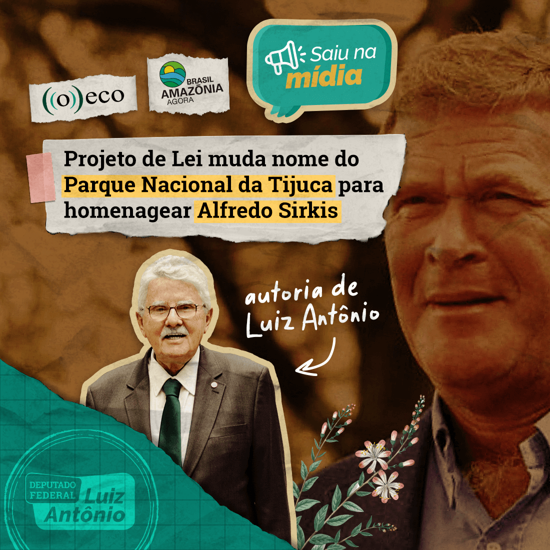 Fiquei muito feliz em ver aprovado meu PL dá nome ao Parque da Tijuca de "Parque Nacional da Tijuca Alfredo Sirkis" Sirkis foi um dos pioneiros na luta pela preservação ambiental no Brasil

#ecologia  #parquetijuca #preservação #depluizantonio #federaldointerior