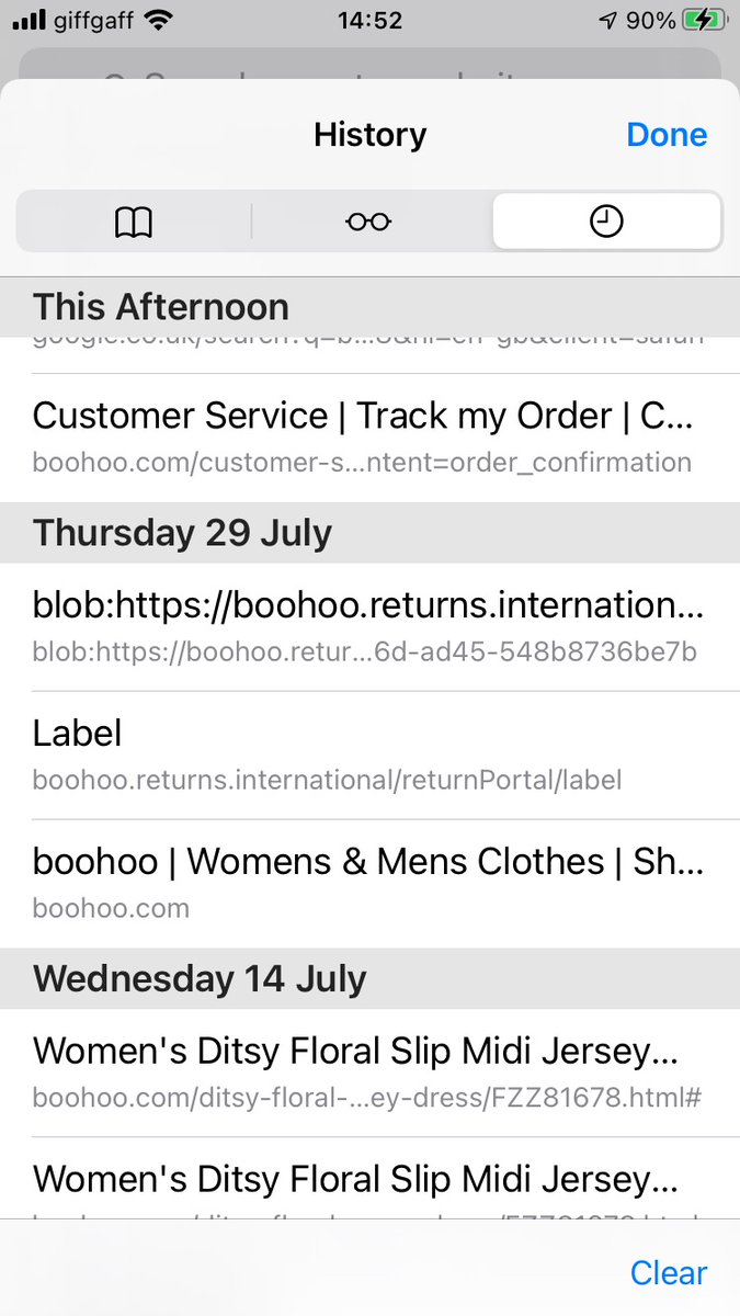 HeyChole's tweet photo. @boohoo_cshelp When a return order is set up and a QR code is selected, is this sent in an email? I set up a return on 29th of July and selected Royal Mail. All I have is in my internet history of a label being generated, but the link no longer works for it. I can’t make a new 1. https://t.co/L2mZnExBYK