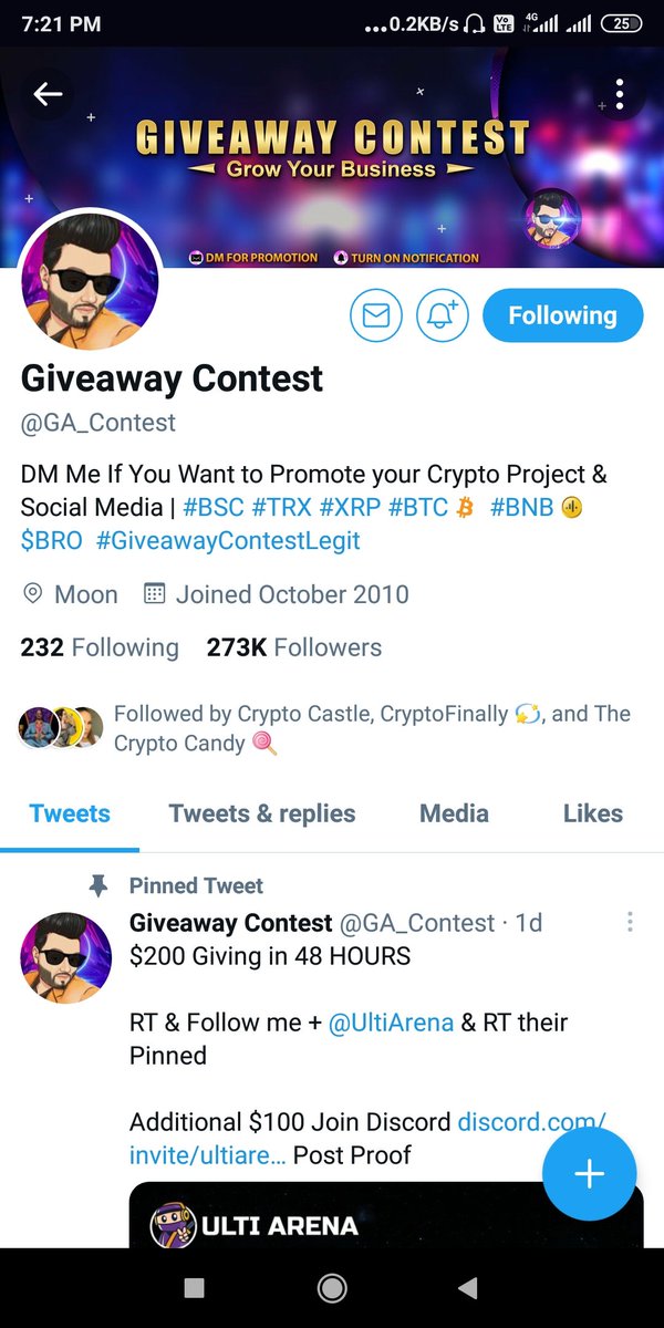 cryptolover876's tweet photo. @GA_Contest @KenKingCastle1 I done https://t.co/v5pntfA9w0