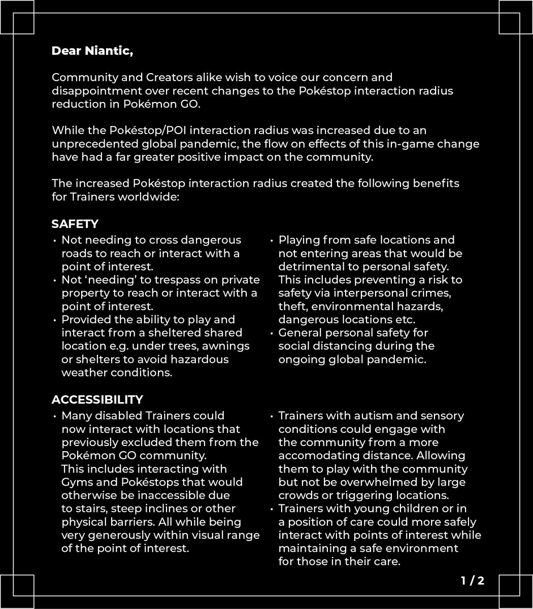 jaykimdotnet's tweet photo. Trainer's around the world have made themselves clear on this topic since before the change was made. @NianticLabs this community is too important to ignore. Your silence is destroying the best part of @PokemonGoApp, this incredible community. #HearUsNiantic https://t.co/IIrE8DOS5H