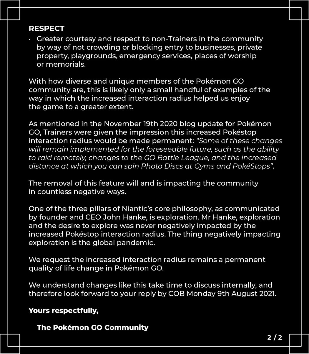 jaykimdotnet's tweet photo. Trainer's around the world have made themselves clear on this topic since before the change was made. @NianticLabs this community is too important to ignore. Your silence is destroying the best part of @PokemonGoApp, this incredible community. #HearUsNiantic https://t.co/IIrE8DOS5H