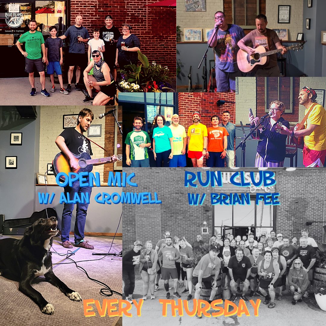 BlueIslandBC's tweet photo. Join our friend Brian as he trains for the Chicago Marathon and reward yourself with a complementary beer and live music from our weekly open mic with Alan!
#openmic #chicagoopenmic #chicagomarathon #marathontraining #runclub #drinkillinois #chicagocraftbeer #blueisland #brewery https://t.co/WZL34r3gkR