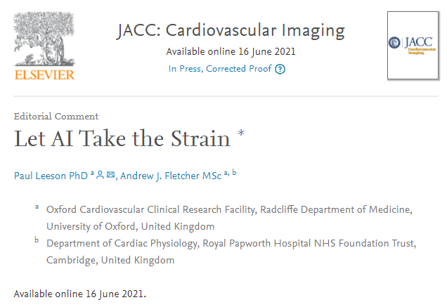 RoyalPapLib's tweet photo. #papworthauthors new publication: Let AI Take the Strain. https://t.co/QPQjDtGZi8. #echocardiography #leftVentricularFunction #AI @RoyalPapworth https://t.co/AU4bPl3820