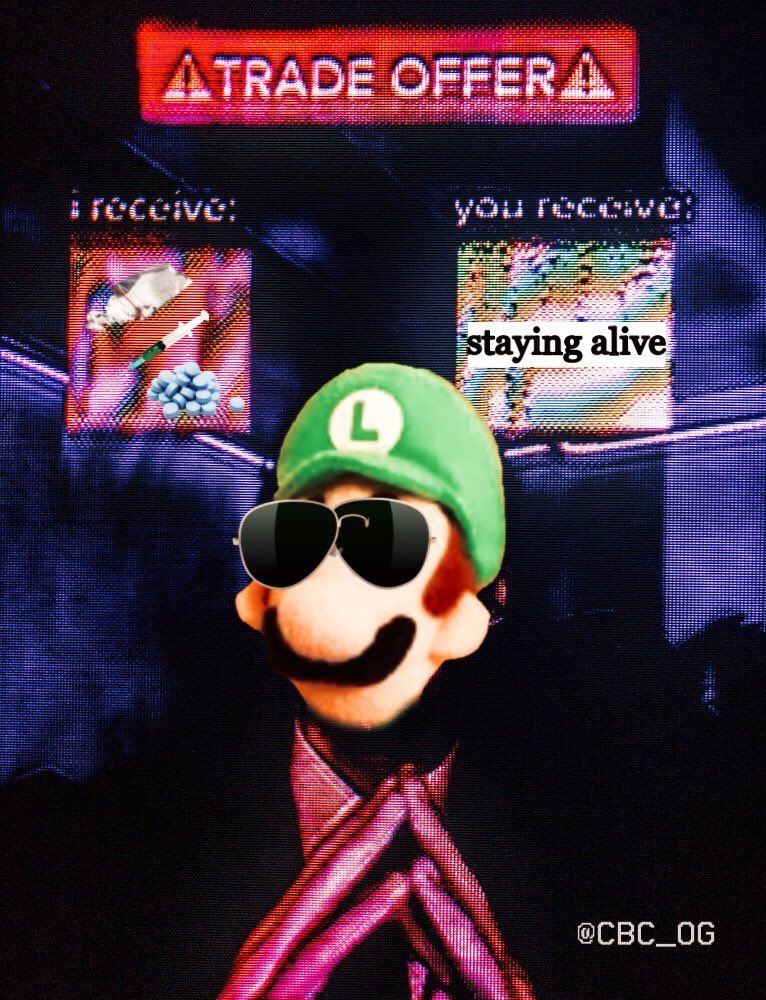 luigis_stash's tweet photo. #luigi #drugs #sexyluigi #luigicute #amanitamuscaria #mariosucks #meme #moustache #mammamia #italy #furry #barcelona #deal #fair #ElonMusk #GUARDIAN #doctor https://t.co/vm6ZqLQ0aI