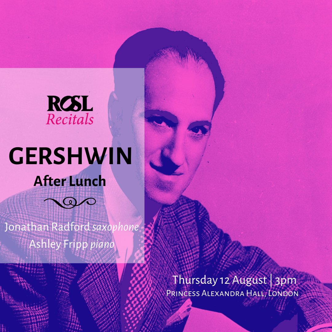 ROSLARTS's tweet image. Regular fixtures of our #ROSLRecitals series, @jonradfordsax &amp;amp; @AshleyFripp have put together a brilliant programme featuring a spectacular arrangement of Gershwin&apos;s Rhapsody in Blue.  12 Aug, 3pm.
#ROSLAMC #ROSLAlumni

🎟️ &amp;amp; more info: ow.ly/NAUj50FL0rp