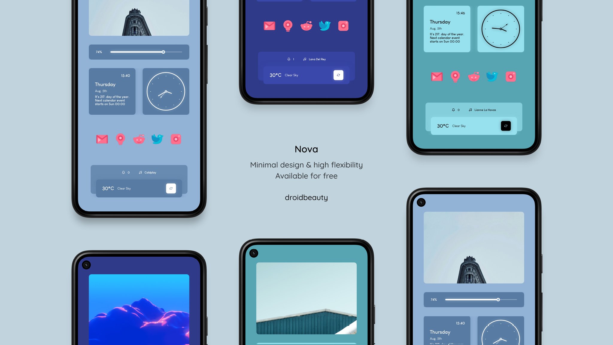 Dave Introducing Nova Yummy Klwp Preset I Made For Practice Is Available Now For Free On Google Drive High Flexibility Minimal Design Download T Co 4gcb5gd4sq Klwp Kwgt Theme Custom Kustom