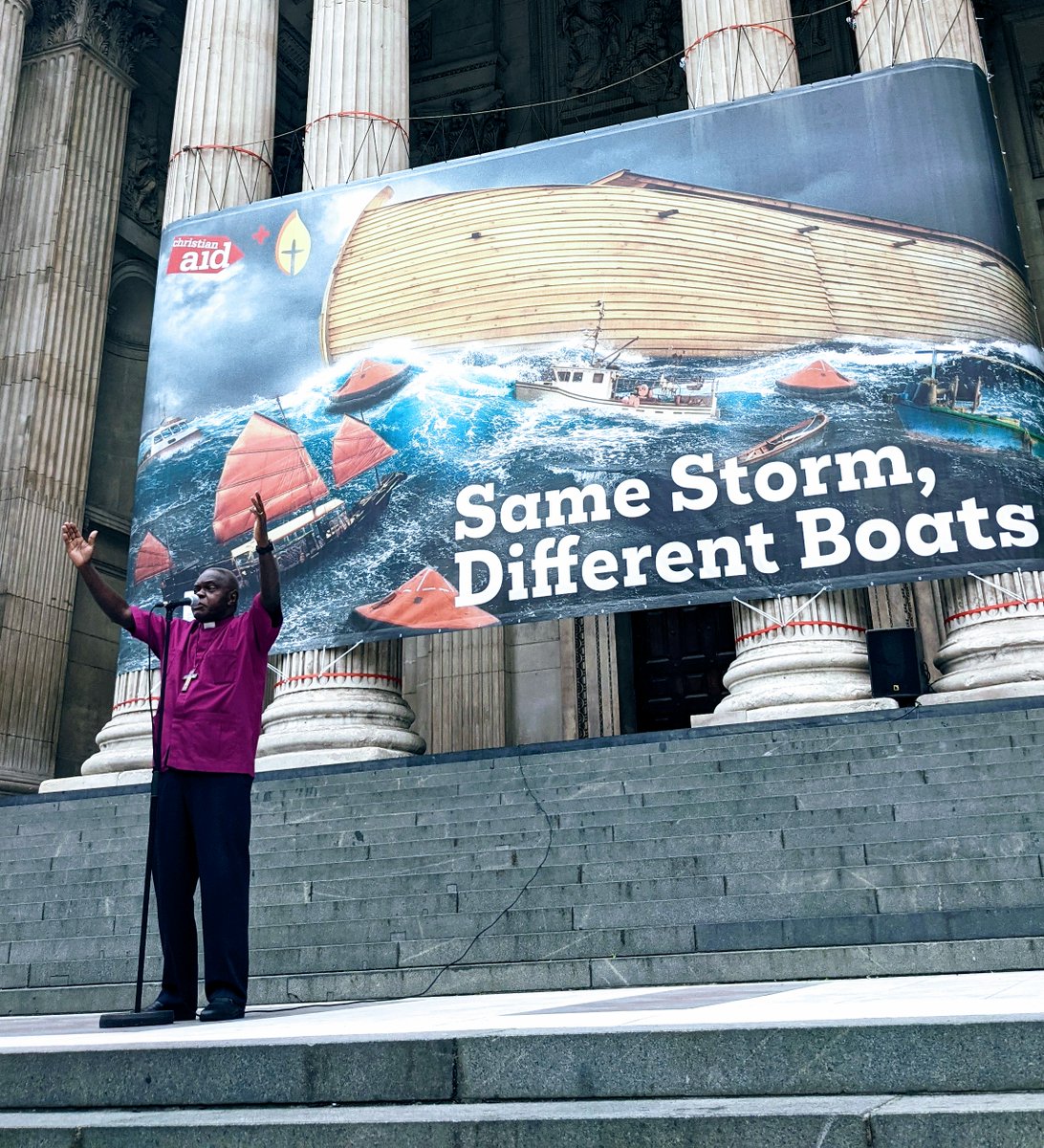 Christian Aid (@christian_aid) on Twitter photo "Climate justice is now. 
Not tomorrow. 
Or the day after."
- incoming Chair of Christian Aid <a href="/JohnSentamu/">John Sentamu</a> on the steps of St Paul's Cathedral today. 
#RiseToTheMoment "Climate justice is now. 
Not tomorrow. 
Or the day after."
- incoming Chair of Christian Aid <a href="/JohnSentamu/">John Sentamu</a> on the steps of St Paul's Cathedral today. 
#RiseToTheMoment