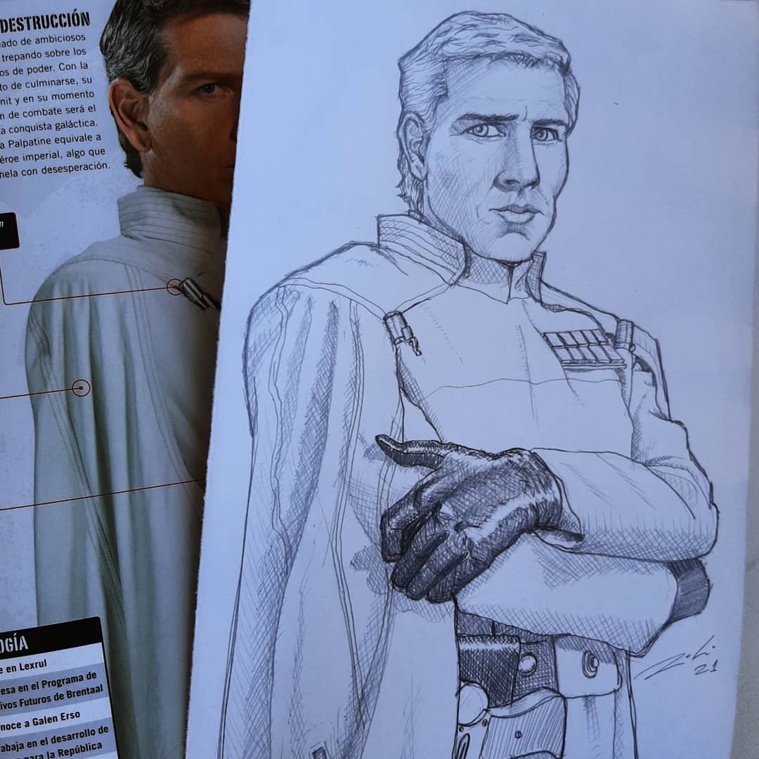 rikitopota's tweet image. Orson Krennic mal. #sketch #dibuix #llapis #pencil #portrait #retrat #orsonkrennic #krennic #rogueone #starwars