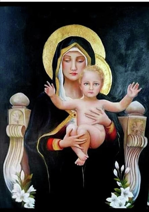 fadia7's tweet photo. New artwork for sale! - " The Madonna of the Lylies s" - https://t.co/zOE62xwDpW @fineartamerica https://t.co/A1gRAiDqpE