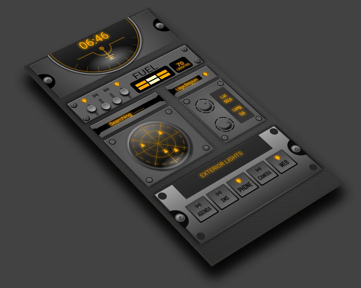 Lostseven73's tweet photo. #android #zooper #Customization
°Last zooper for today,it was my first attempt to make something very complicate to build from scratch.Wanted to make a part of pilot cokpit
It tooks me 4 days to finish it,because it was all made from scratch
°Template @GalerVodgals
°😉👍 https://t.co/SRduNhJ608