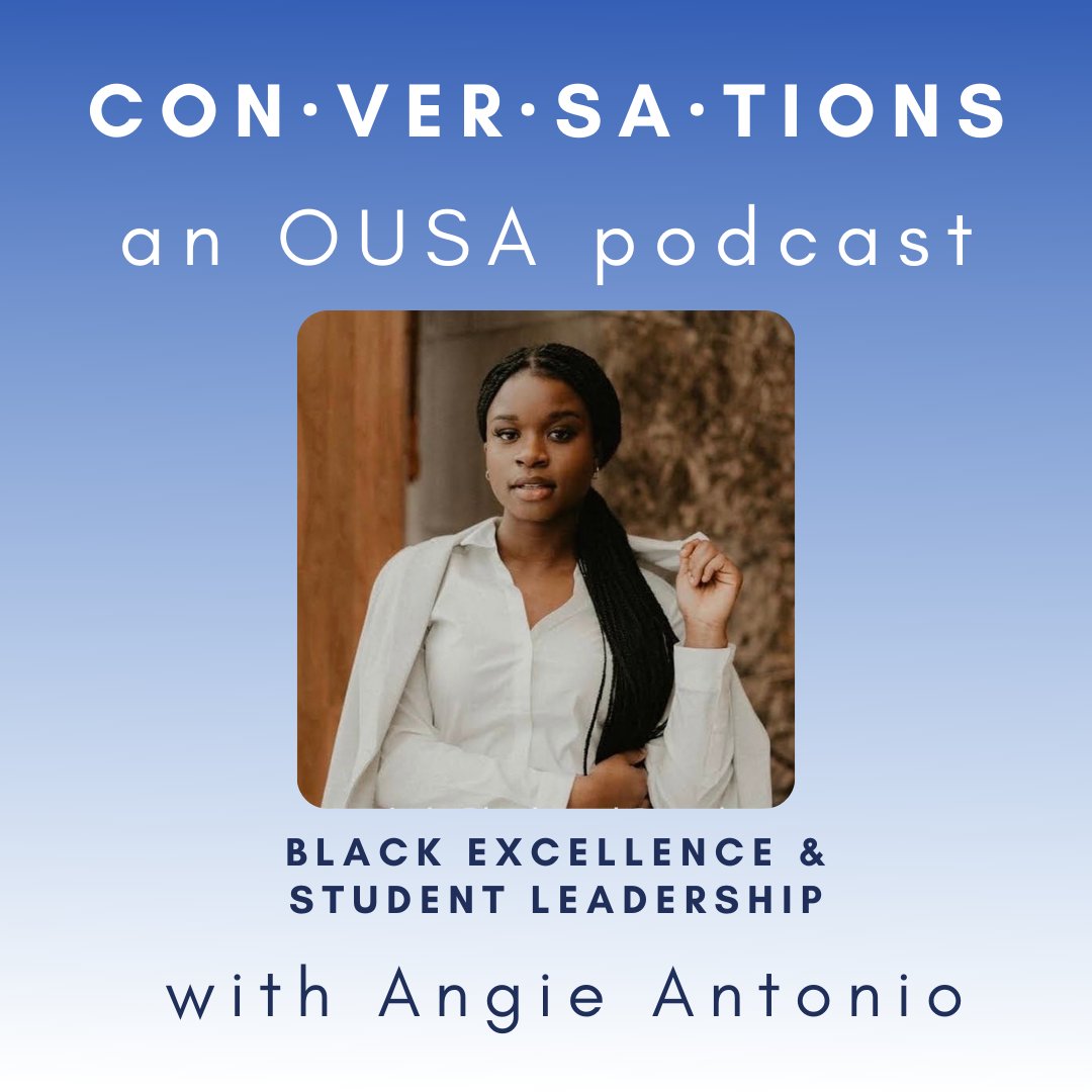 OUSAhome's tweet photo. In this episode of Con·ver·sa·tions we talked to Angie Antonio, a former president of the Black Student Association at UWO, about black excellence, the challenges of student leadership &amp; pushing for change in our current system. Listen on all platforms: https://t.co/YKS7kMhOrI https://t.co/5T4mYtgHVI