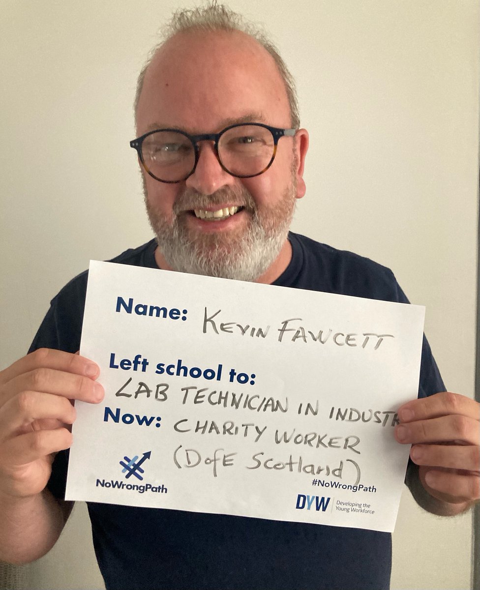 Our Operations Officer @DofEKevin originally left school to be a lab technician but ended up working within the third sector and joining @DofE to support young people from all backgrounds realise their potential. There is #NoWrongPath to finding a rewarding career @DYWScot