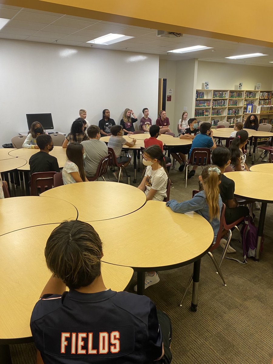 8th grade panel answering questions for the incoming 6th graders at Pup Camp. #teamcrjh