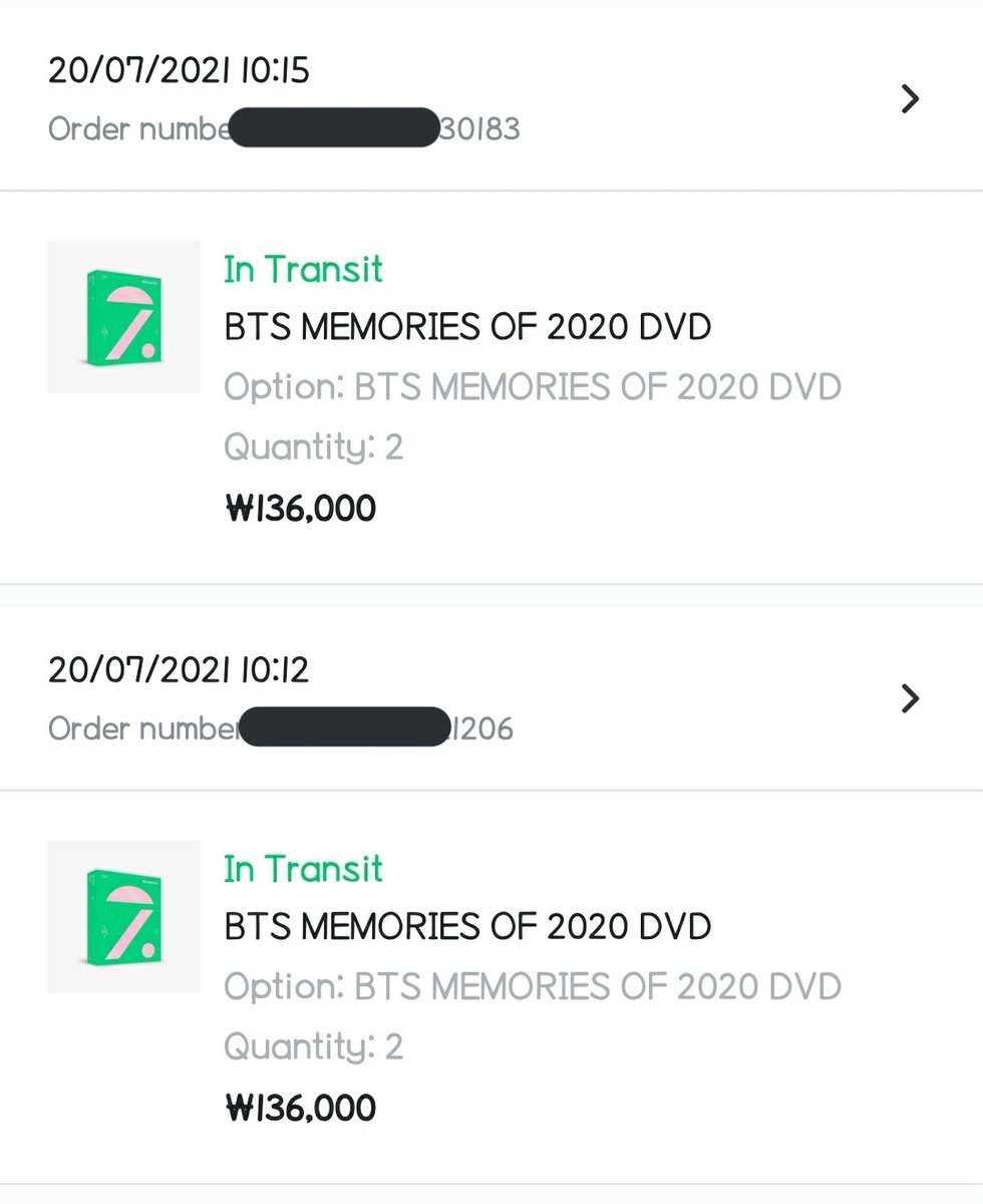 korhianneshop's tweet photo. #KRSUpdates
MEMORIES OF 2020 DVDs are already in transit to my KR Address. 💜 ETA to PH is mid September.
Goodnight everyone! https://t.co/hOmUdoDXF4