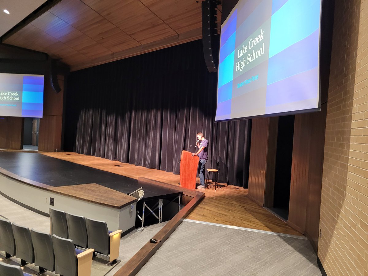 Mr. Gifford Whitehead, AP, introducing our Student Voice Panel. <a href="/LakeCreekHS/">Lake Creek High School</a> #ro4r <a href="/LakeCreekAdmin/">Lake Creek Admin</a>