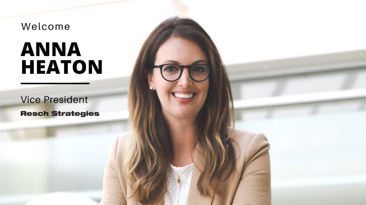 We are thrilled to welcome <a href="/themichiganna/">Anna Heaton</a> to our <a href="/ReschStrategies/">Resch Strategies</a> team. She’s been a press sec. for a governor and a leg. caucus, a cong. staffer, and a VP @BusLeadersforMI. She’s got talent, experience, and personality, and we are very excited she is working with us now.