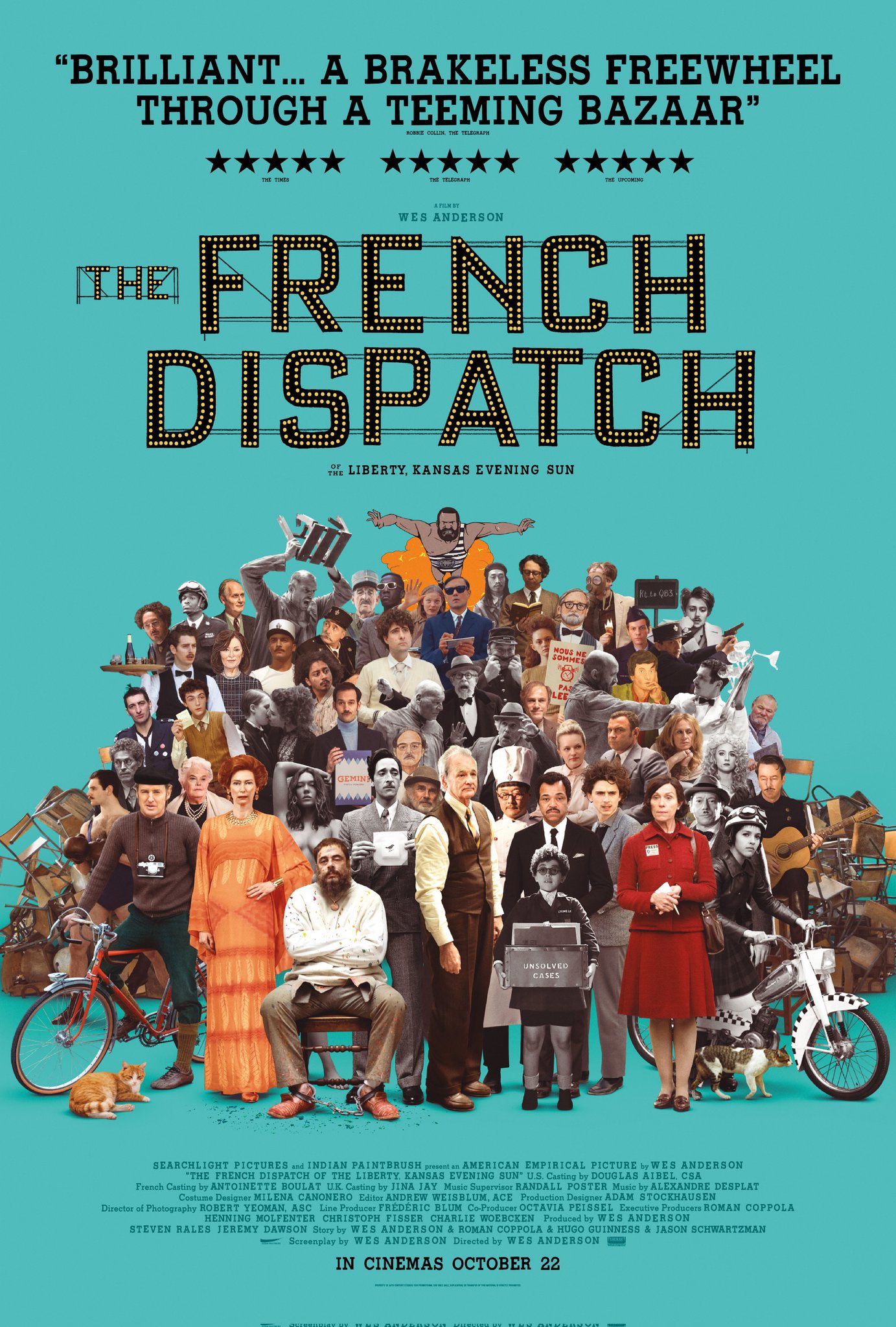 DiscussingFilm on Twitter: &quot;The new poster for Wes Anderson's 'THE FRENCH DISPATCH' has been released. (Source: https://t.co/iarU5zhwQr)… &quot;