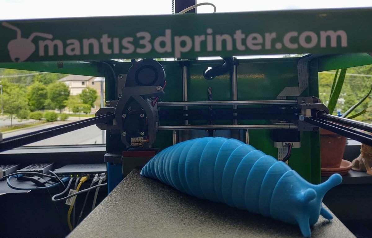 Mantis3DPrinter's tweet photo. Everyone here at Mantis 3D Printer is so excited to have printed this file! We printed out this Friendly Articulated Slug on our Mantis!
Wanna learn more about the Mantis 3D Printer? Check out our website!
#3dprinter #mantis3dprinter #3dprintinglife #slug #easiest3dprinter https://t.co/8uxfWfiW7K