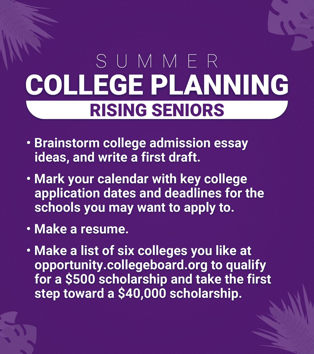 Here are some college planning steps you can take before the school year begins.