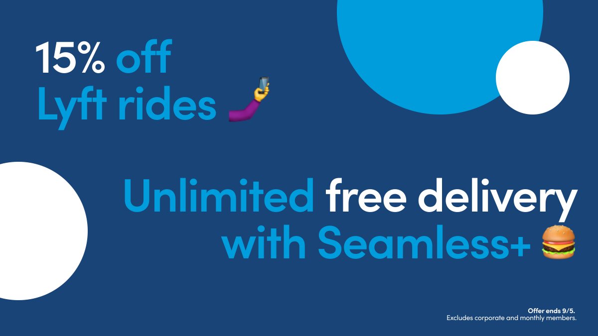 CitiBikeNYC's tweet photo. Hey, Citi Bike members! 👋 You get a free upgrade to a Lyft Pink annual plan! You’ll score these sweet perks:
✨ Free 45-min Classic 🚲rides 
✨ Free ebike unlocks
✨ Unlimited Free Seamless+ delivery 🍔
✨ 15% off Lyft rides 
✨ …&amp; more! Plus, you’ll keep your Citi Bike perks! https://t.co/1McnhDWW5u