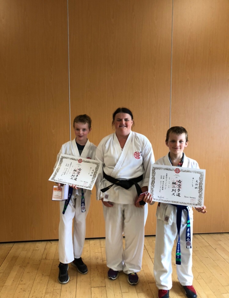 djeanscouk's tweet photo. My boys &amp; I at the their last karate grading to which I help &amp; coach the juniors.  I was Scottish champion but then gave up for 15 years.  I returned and 3 years ago achieved my black belt. #bbcolympics https://t.co/xaBBqbQosP