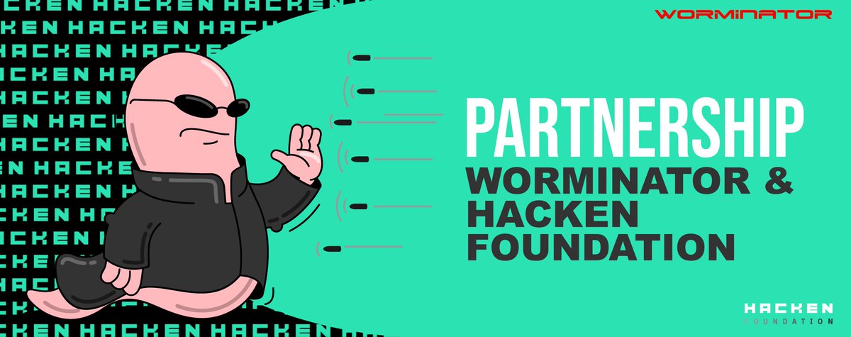 wormooncoin's tweet photo. After a week of silence we are happy to announce that Worminator team joins Hacken Foundation @hackenclub! 🚀

Check the announcement here: https://t.co/EObsibPyS7
Telegram: https://t.co/DHpHtOZxPg
Website: https://t.co/36ngVmxUOc
Hacken: https://t.co/x5xHJpe3M5 https://t.co/urYyM2U0Sx