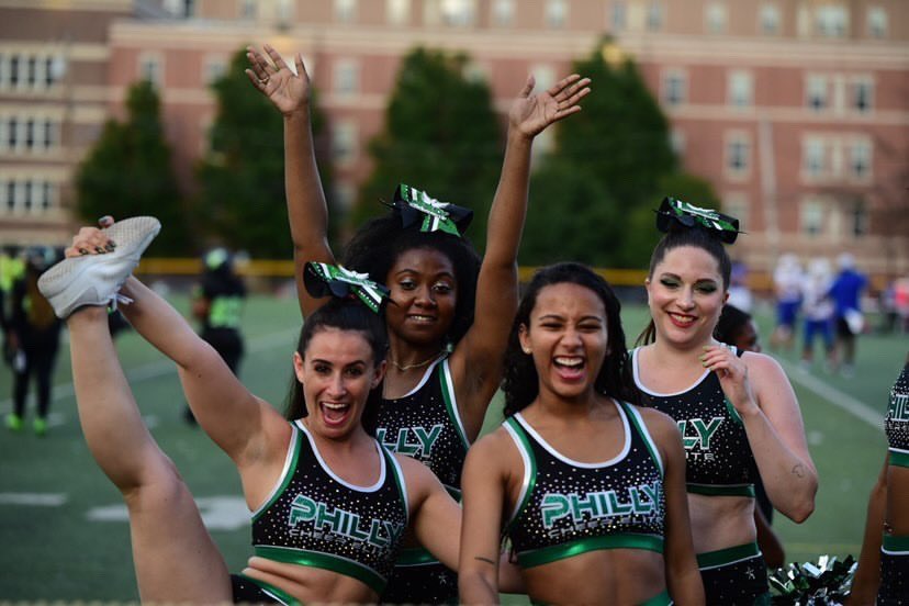 PhillyCheer's tweet photo. Some throwbacks from the Phantomz Games! We always have so much fun cheering on the football team 📣 https://t.co/RrVbA1mDZb