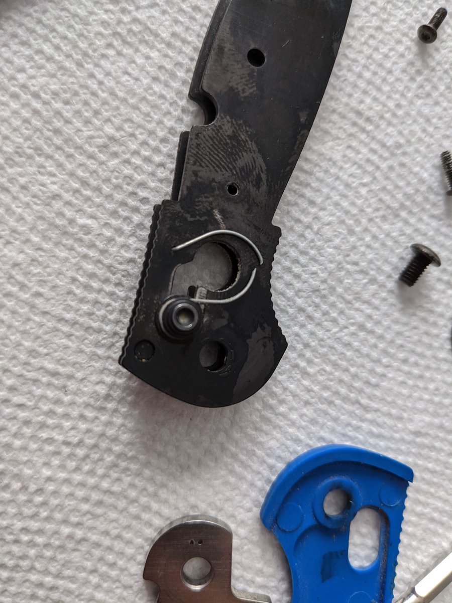 timvoet's tweet photo. @BenchmadeKnives quick question.  How can I order replacement springs for my mini griptilian.  Your website says it's part of the things I cannot order online. From Canada, if that makes a difference. https://t.co/4pdXf4YbMs