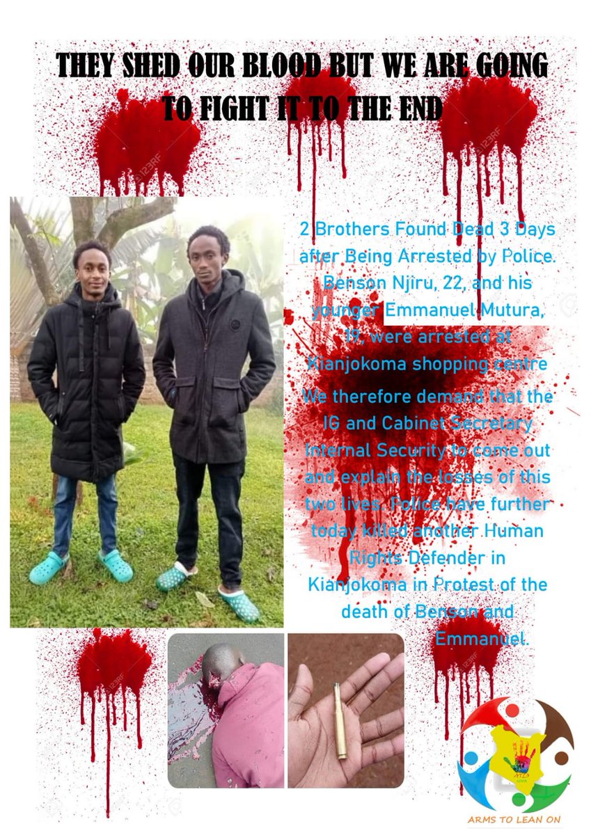 Meru_We_Rise's tweet photo. #Embu Extra Judicial Killings. It's getting to the bottom low.  As youths we have no one to protect us. The same state that is obliged to protect us is killing us. IPOA should confirm Extra Judicial Killings https://t.co/Yuw4SuUl9k