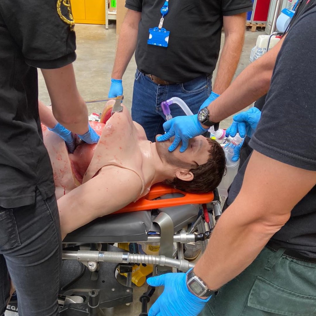 Our <a href="/SIMBODIES/">SIMBODIES</a> Medical Manikins took a trip across the briny blue to visit <a href="/AirAmbulanceNI/">@AirAmbulanceNI</a> earlier this week. The Pro Manikins were utilized as a part of the teams #ThoracotomyTraining, and practise procedures performed up to 10 times using our unique repair &amp; re-use methods 🩸
